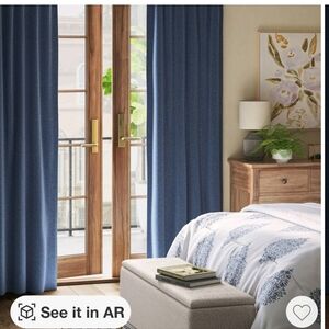 Threshold aruba blackout blue denim 50 x 84 curtain panel